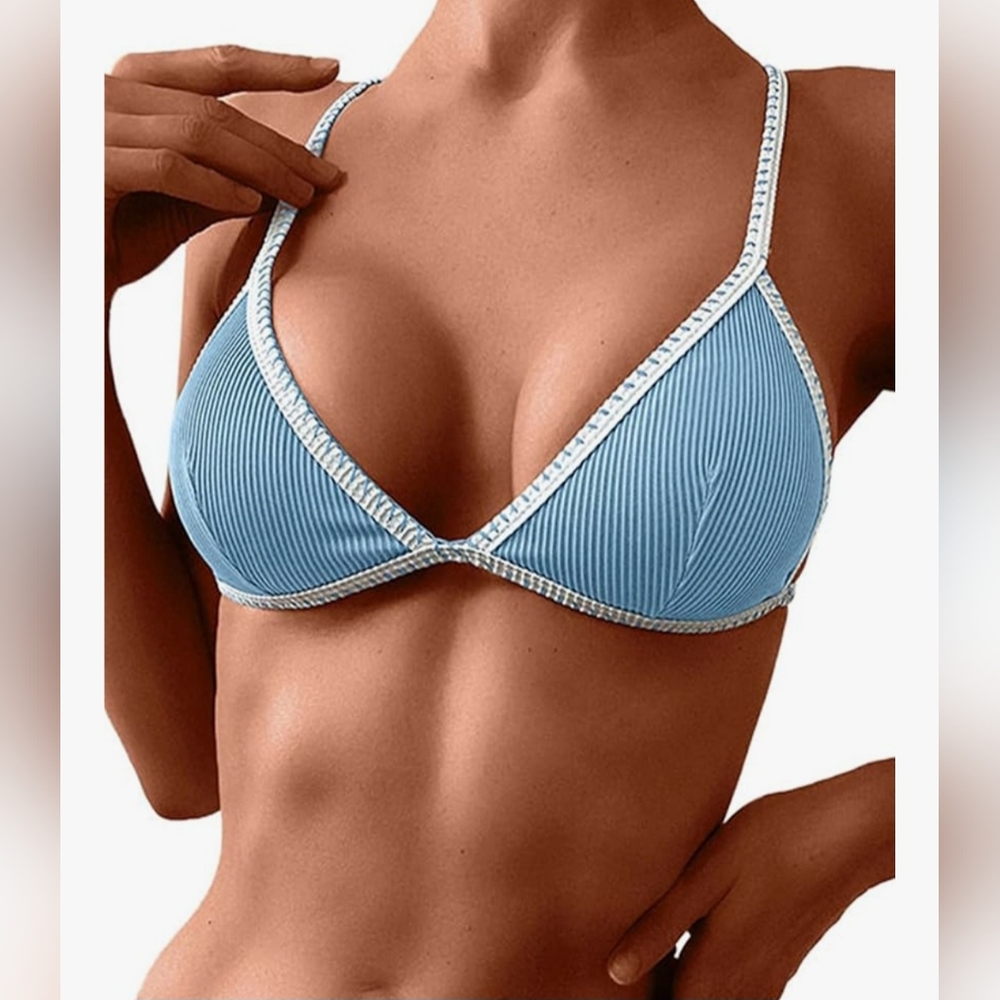 Women's Triangle Bikini Top‎ String Push Up Padded Sexy Swimsuit XL